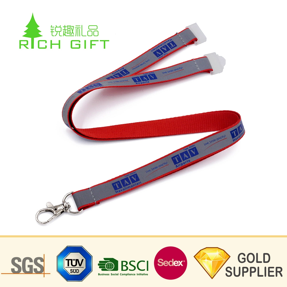 Custom Fashion ID Badge Card Holder Heat Transfer Printing Neck Strap Short Mobile Phone Sublimation Nylon Woven Printed Polyester Lanyard for Promotional Gift