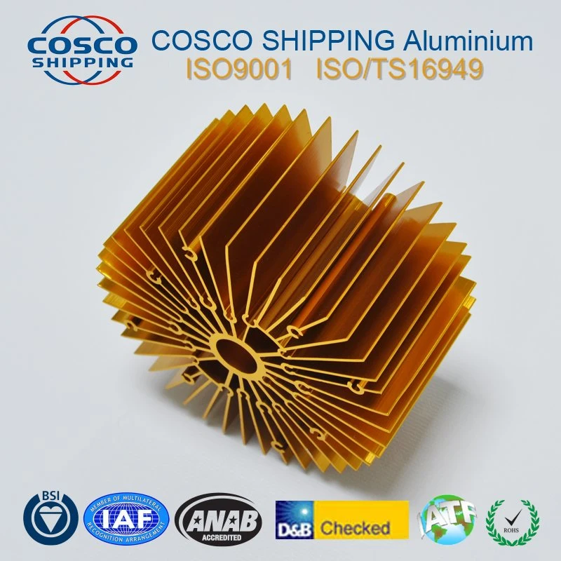 Cosco Customize Aluminum Extrusion Profile Computer Heat Sink Radiator Plant Light