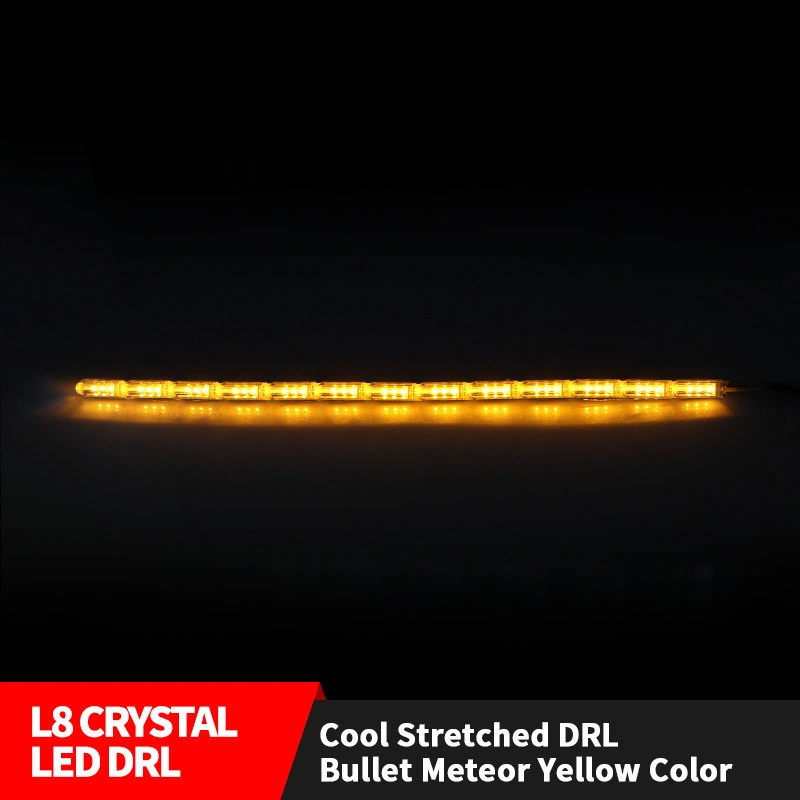 Crystal LED Triangle Strip White Streched Flexible DRL LED Daytime Running Light