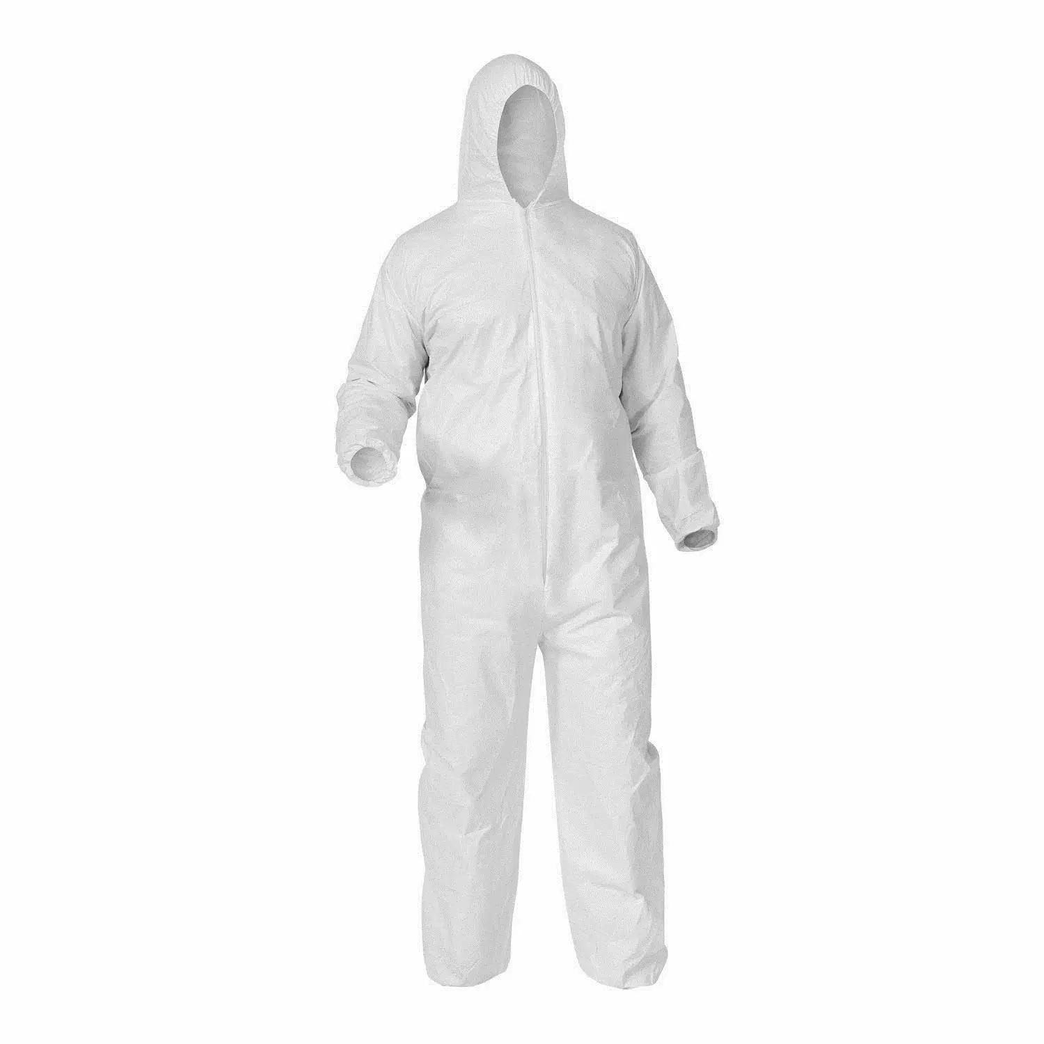 in Stock Disposable Nonwoven Microporous SMS PP Protective Coverall White Cheap Type 5/6 PPE Disposable Suit Safety Clothing