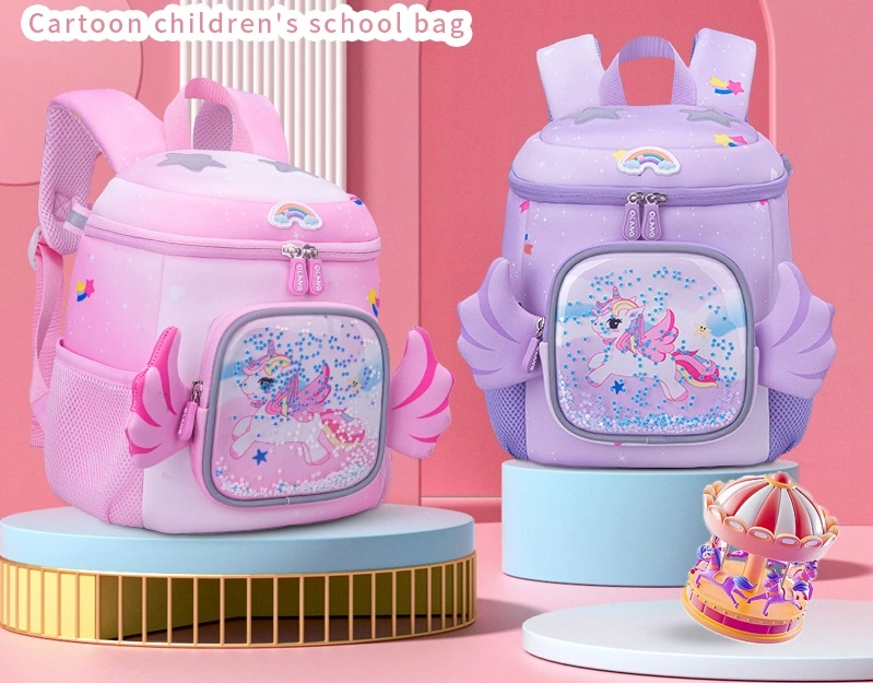 Fábrica al por mayor Unicorn niñas Bolsas escolares impermeable transpirable niños Mochila