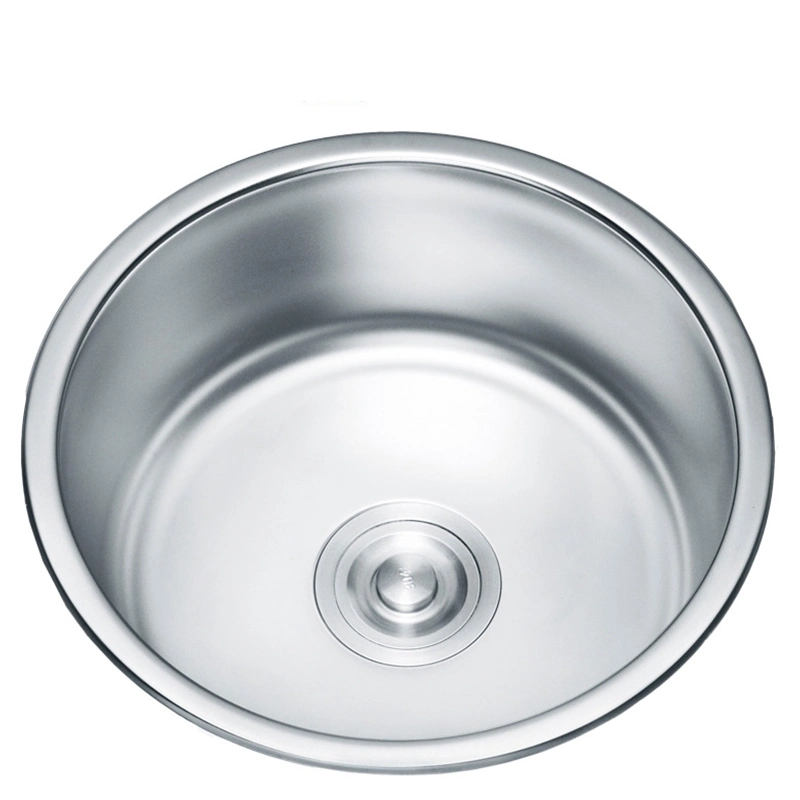 Lavabo de expansión brillante suave Sink de acero inoxidable Sink una ranura Con lavabo de placa Cocina fregadero