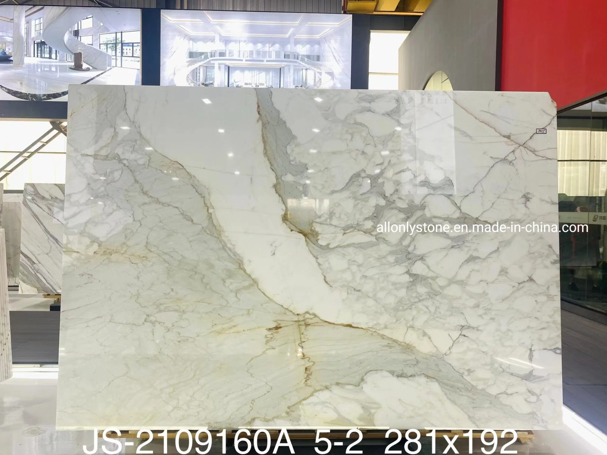 Wholesale/Supplier Luxury Stone Design Italy Gold Marble Tiles Price Calacatta Gold Marble