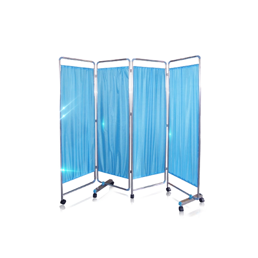 Foldable Hospital Stainless Steel Ward Screen Hospital 3 or 4 Folds Medical Screen