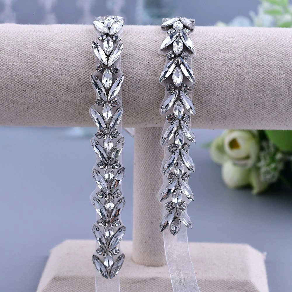 Hwb325 Ribbon Belt Full Diamond Chain Bridal Water Diamond Waist Cover Wedding Accessories