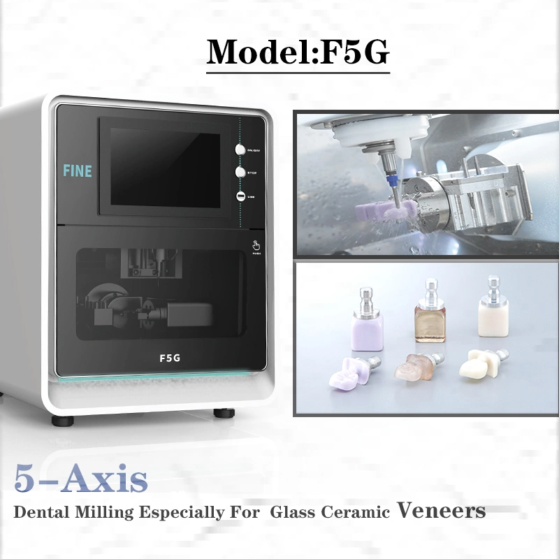 5axis Dental Milling Machine with 3-in-One Holder for Pre-Milled Titanium Glass Ceramics and Full Denture From Original Factory, Dental CNC Milling Machine for Lab