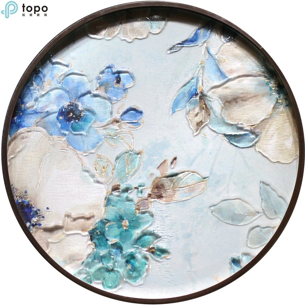 Chinese 400mm Circle Decorative Wall Hanging Oil Painting for Home Decor (MR-YB6-2054A)