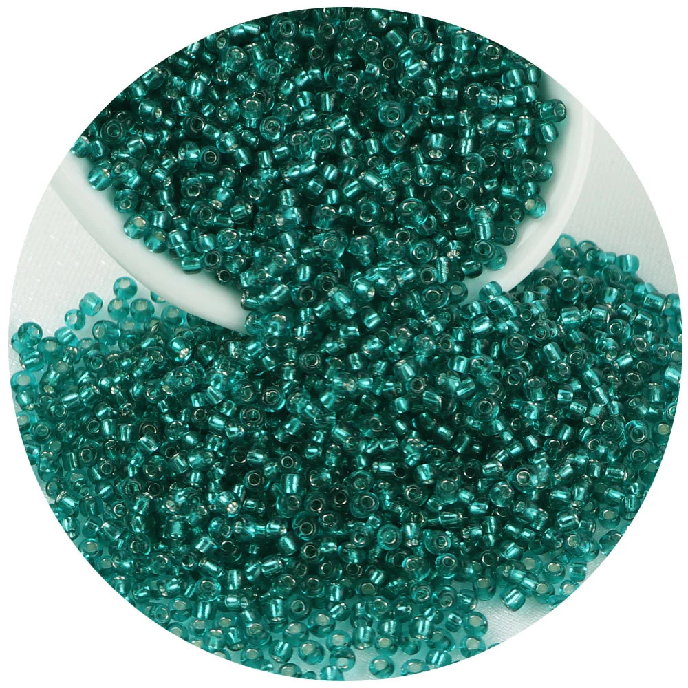 2/3/4 mm Multi-Color relleno Plata vidrio Bead agujero recto Cuentas de arroz
