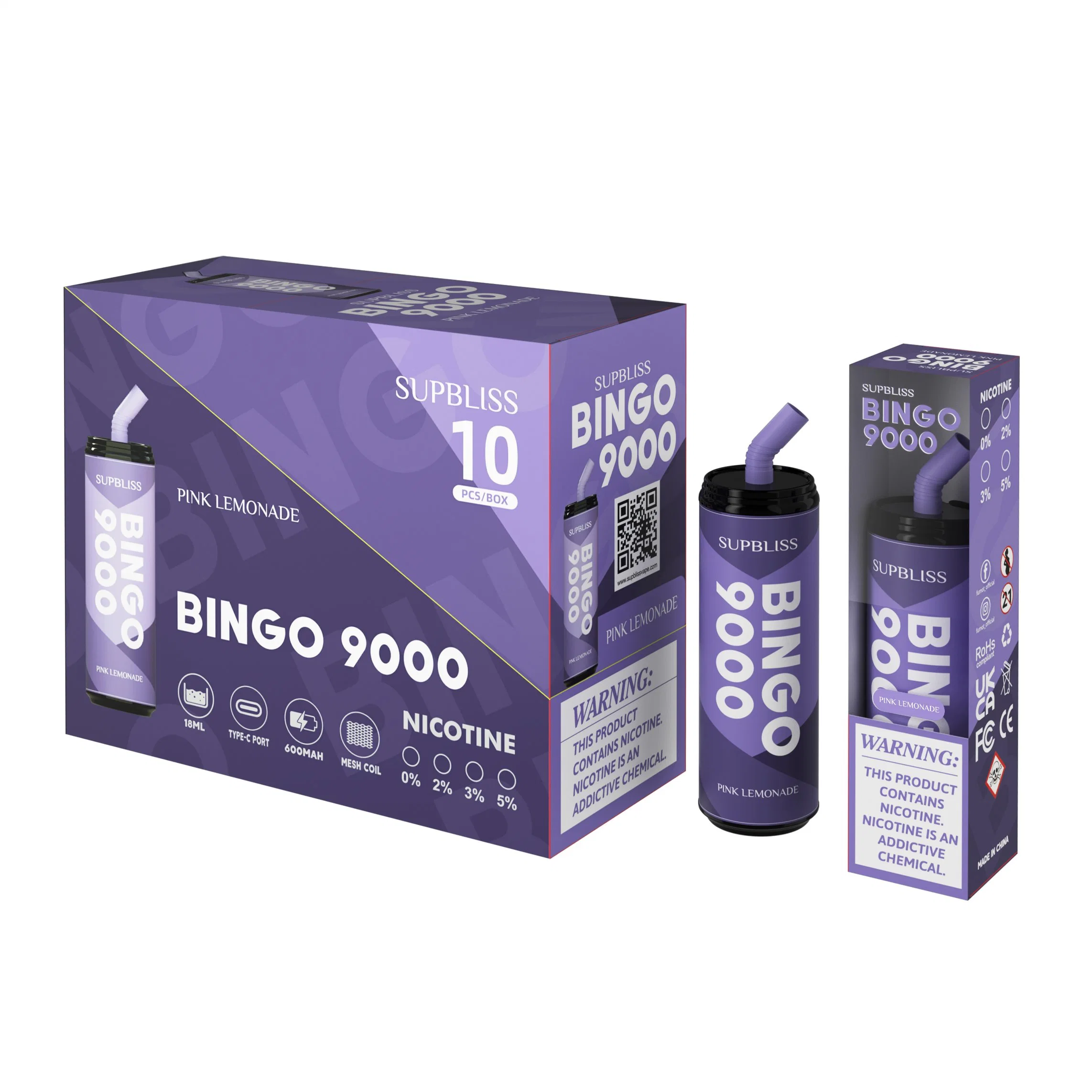 SupBliss Bingo 9000 VAPE desechable cigarrillo electrónico