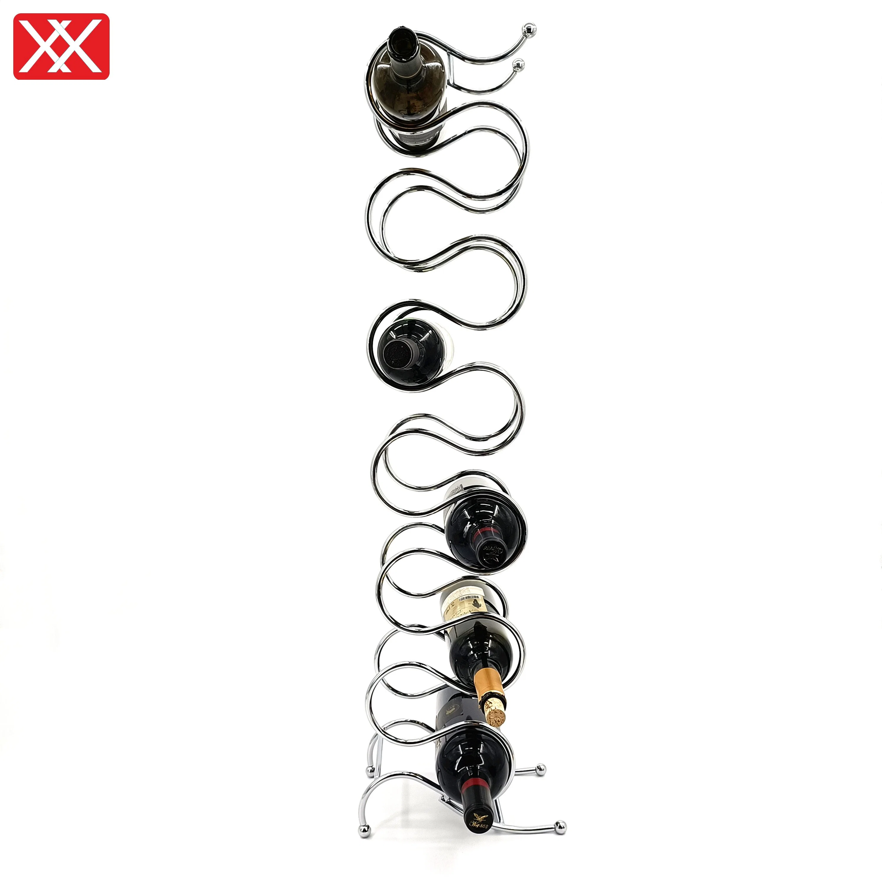 Large Capacity Stable Premium Metal Wire Wine Display Rack Holder for 12 Bottles Free Standing on The Table