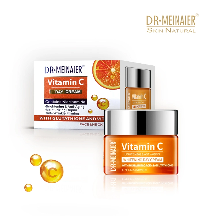 Un bon prix de vente chaude de la vitamine C Crème visage blanchissant l'acide hyaluronique glutathion