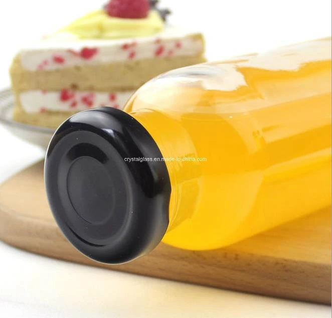 Simple Style Beverage Glass Bottle Water Glass Container with Metal Cap OEM ODM 310ml