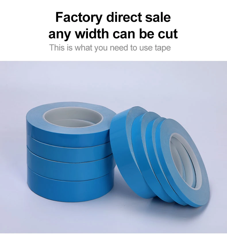 Silicone Blue Adhesive Thermal Conductive Tape with Release Film for LED Light