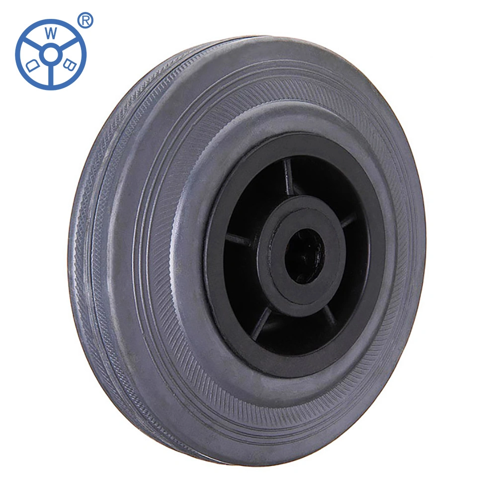 Standard Industrial Caster Swivel Roller Plastic Core Casters Rubber Material Fix Castor Wheel Brake