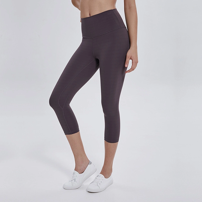 Vestuário de fitness de nylon spandex de alta qualidade com muitas cores para mulher Calças de ioga