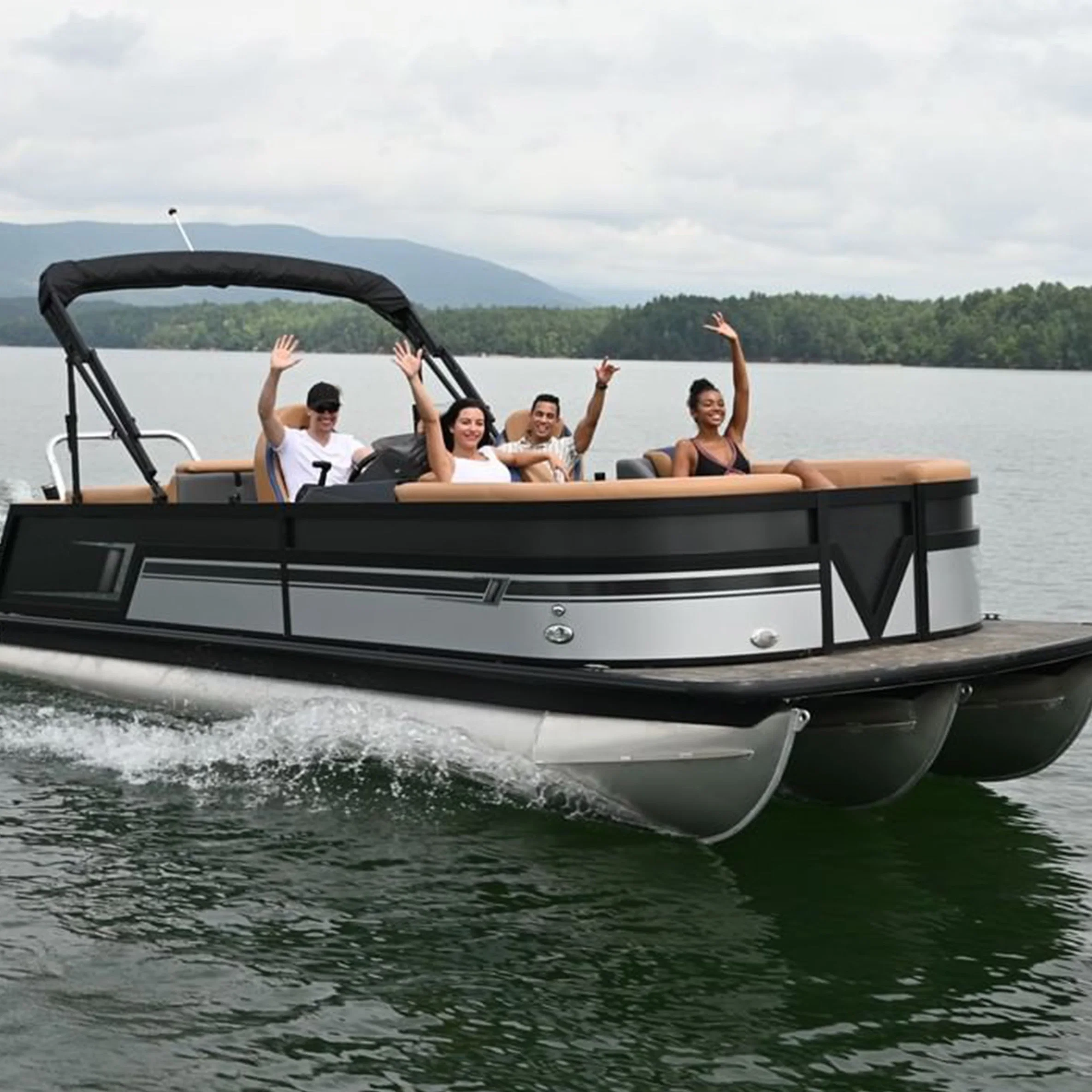 Mmelancho Nice Recreational Work Boat Family Party Fishing Pontoon Boat for Sale