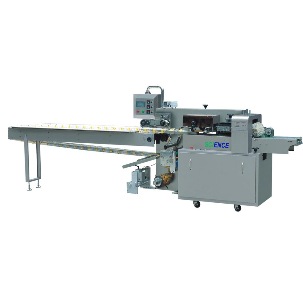 Servo Drive Cookie Bag Flow Wrap Packing Machine