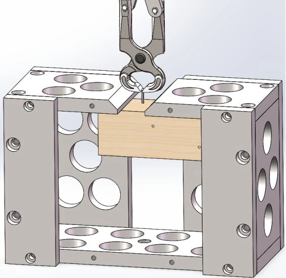 Accesorio de prueba de tensión de madera/accesorio de prueba de tensión de madera/Prueba de fuerza de retención de tornillo/clavo Prueba de agarre