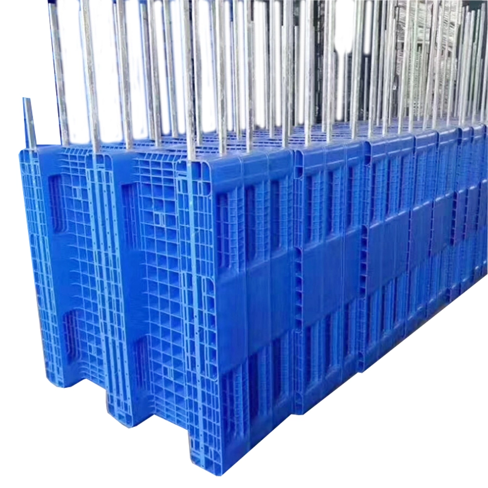 1200-1200 Size 8PCS Steel Tubes Grid Surface Warehouse Heavy Duty Plastic Pallet