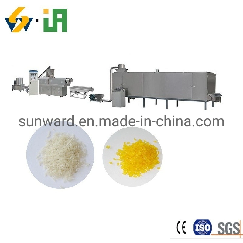 Twin-Screw Halal Ingredients Konjac Artificial Rice Machine Fortified Rice Extrusion Processing Line Equipment Extruder and Dryer