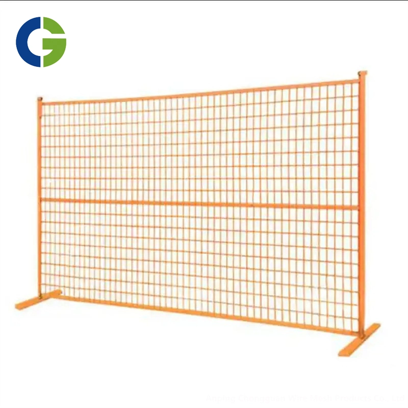 Instale facilmente o site de Segurança de utilização temporária para o Canadá no Exterior Fence multidão Barrier tinta em pó Fence Campo galvanizado Fence portátil