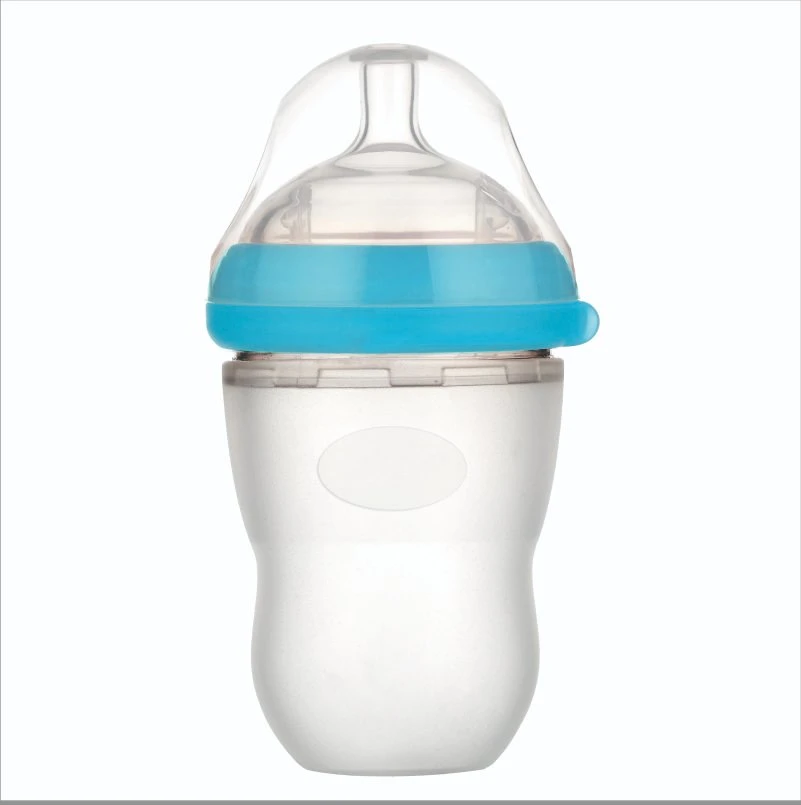 120ml/220ml Ultra Wide Neck Silicone Baby Feeding Bottle