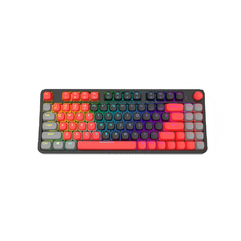 YT-186 клавиатура Bluetooth Красный переключатель Custom Keycap Mini USB проводной Игровая мода оптическая механическая клавиатура с подсветкой RGB