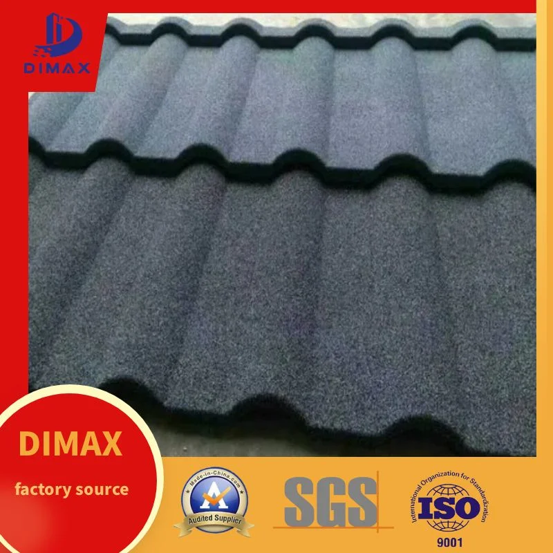 Usine chinoise de matériaux de toiture légers Feuille d'acier Tuile de toit en pierre colorée revêtue de galvanum.