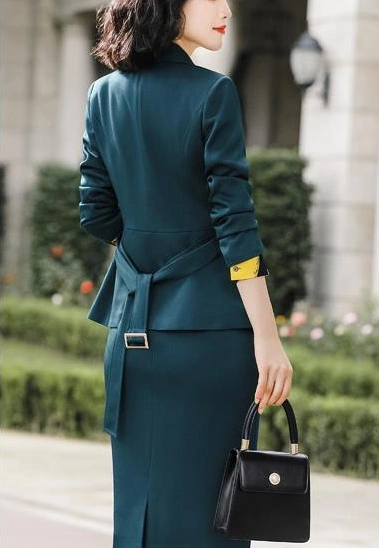 Two Style Women&prime; S Suit Can Choice Women&prime; S Business 2 Piece Suit for Office Work Wear Wholesale/Supplier Custom