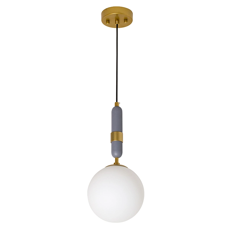 Modern White & Gold Glass Hanging Pendant Lamp for Bedside, Kitchen, Restaurant