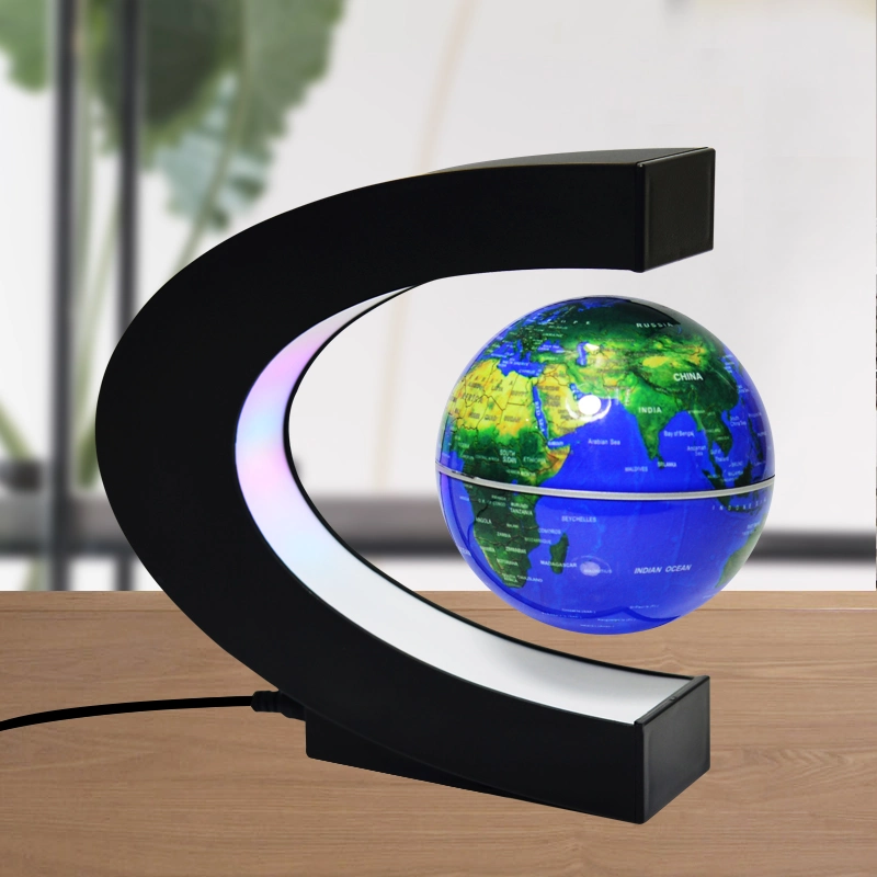 Forme C Levitating Globe magnétique pour cadeau avec LED