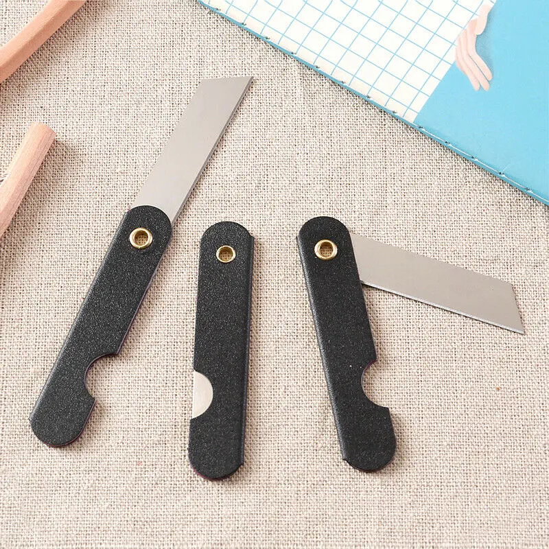 5PCS Black Portable Office Stationery Students Art Folding Knife Utility Knife