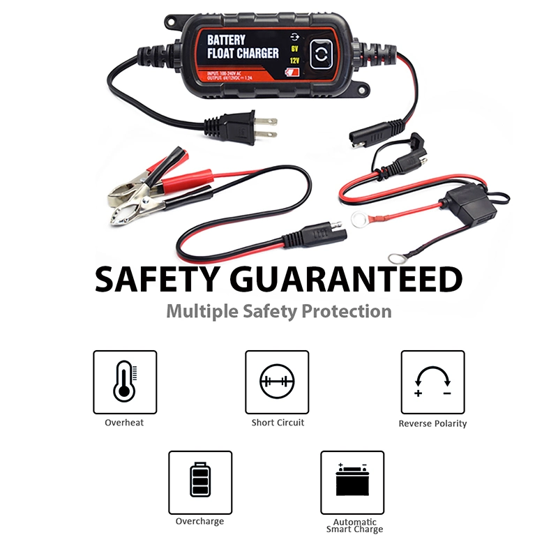 Tragbares Ladegerät für intelligente Auto-/Motorrad-Batterien und Betreuer 12V 1,2A