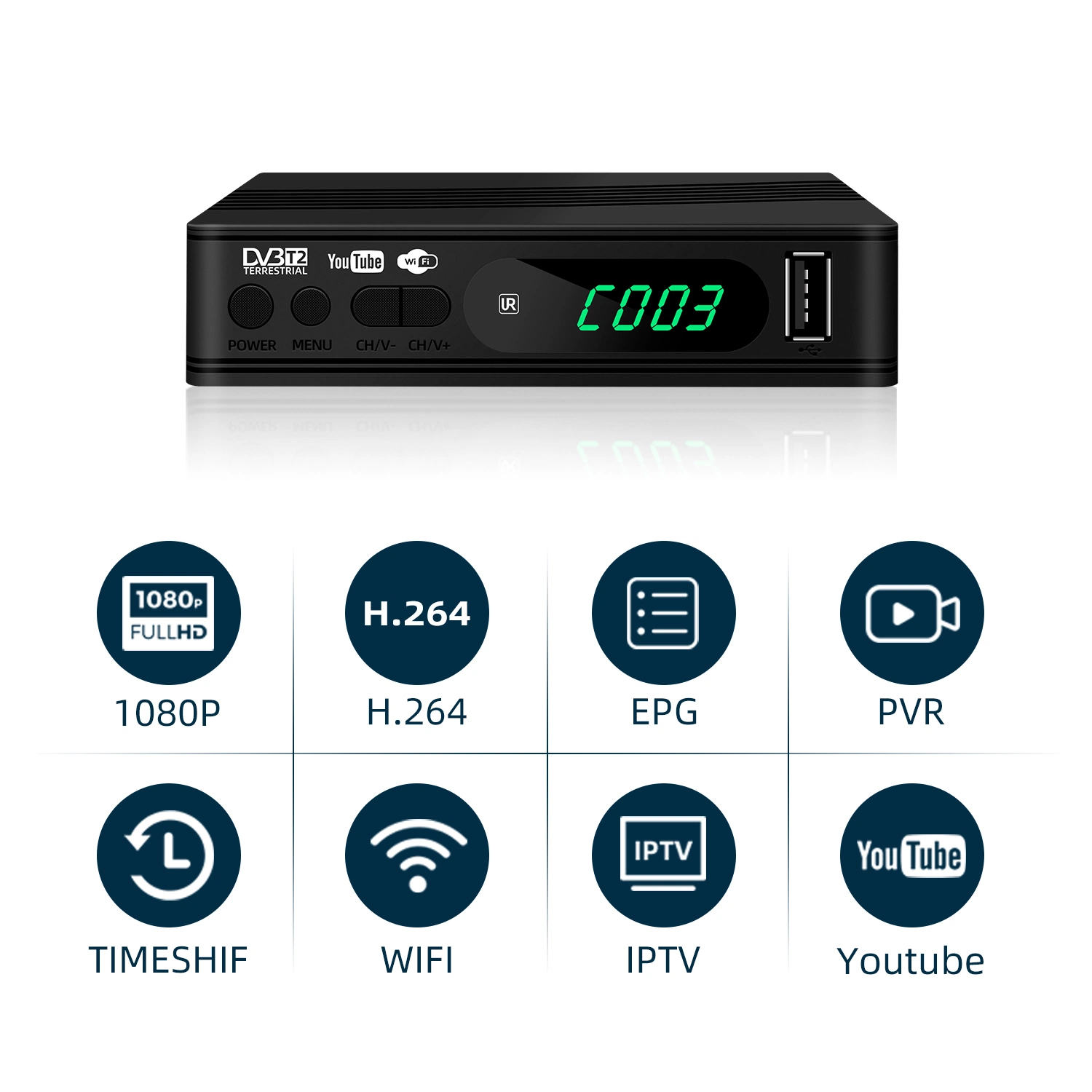 Günstigste M3U IPTV Youtube Funktion Unterstützung DVB T2 TV Receiver Für LED-Fernseher