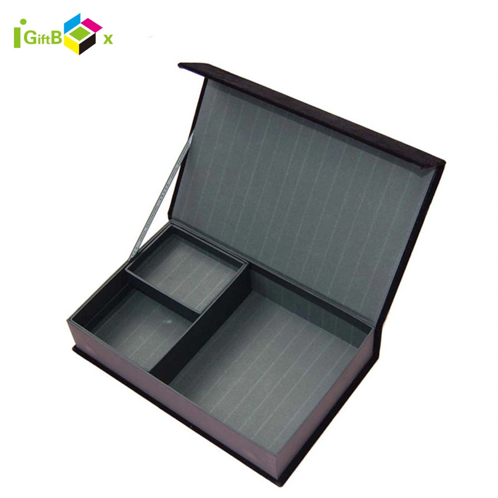 Luxury Black Custom Logo Magnetic Closure Paper Cardboard Gift Box Product Packaging Design Package Packaging Packing Custom Box with EVA Foam Insert