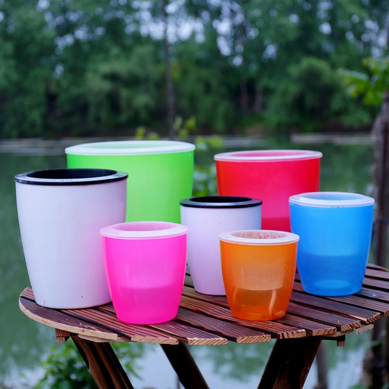 Family Decorate Colorful Garden Pot Automatic Watering