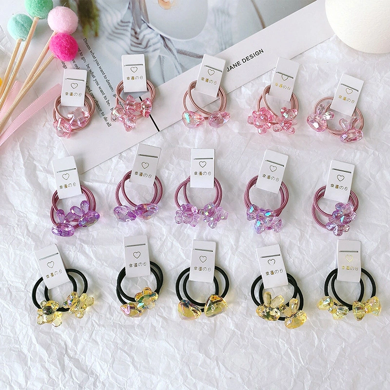 Korean Wholesale/Supplier Fashion Glitter Colorful Kknekki Head Rope Nylon Rope Braided Elastic Hair Ties for Women Girl