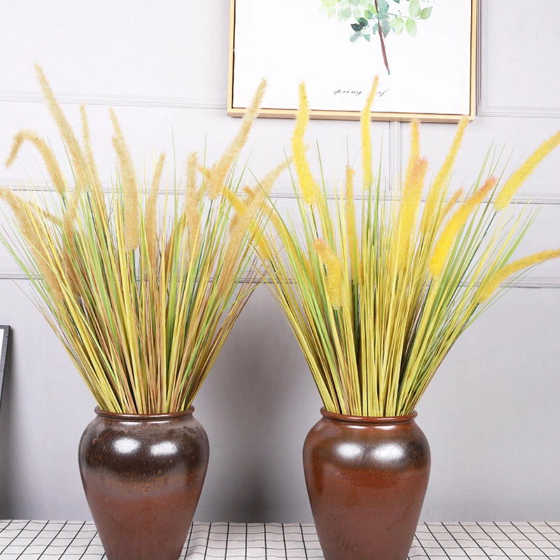 Al por mayor Fake Reed Perro Potted′ S Tail Grass Shop ventana Decoración ornamentos Reed Flor Artificial