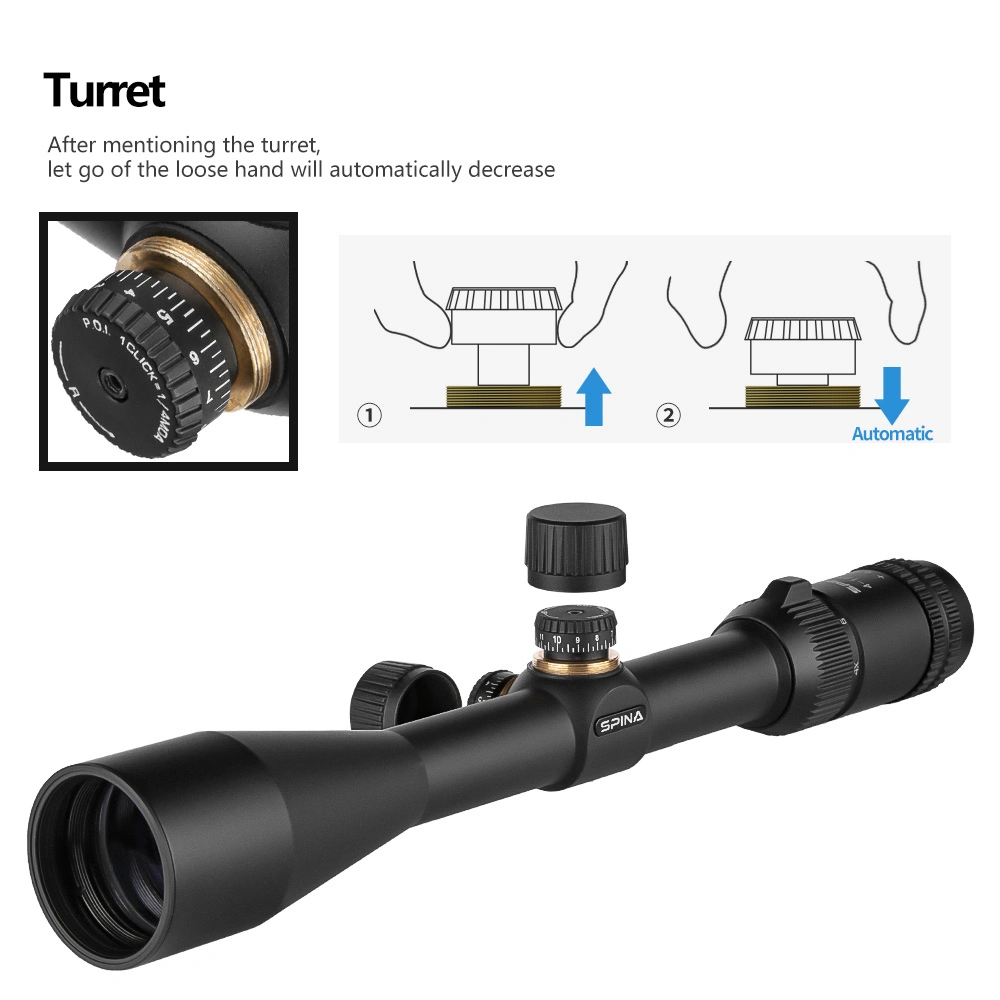 Spina Optics Caça Riflescope Ajuste de uma mão 4-12X40 Escopo