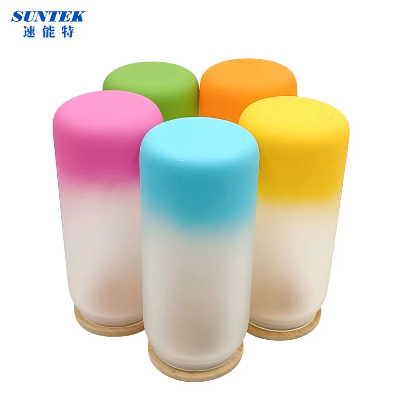 16oz Sublimation Blanks Gradient Color Glass Frosted Gradient Tumblers Water Bottle