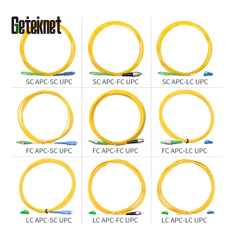 Gcabling LC/Sc/FC/St Patch Cord Optic Fiber Sm Duplex Sm 9/125 Yellow LSZH Fiber Patch Cord