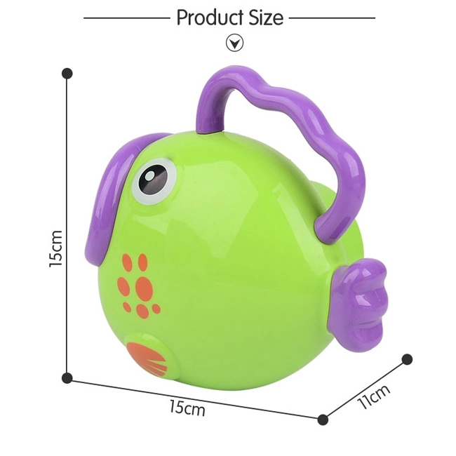 Hand Cranked Cartoon Fish Bubble Machine Toy Blowing Soap Bubble Maker Game Set Cute Plastic Bubble Toys for Kids Summer Gift Toys Bubble