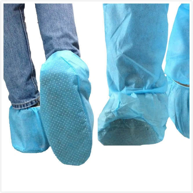 Disposable Non Woven Anti-Static Shoe Cover with Conductive Lace