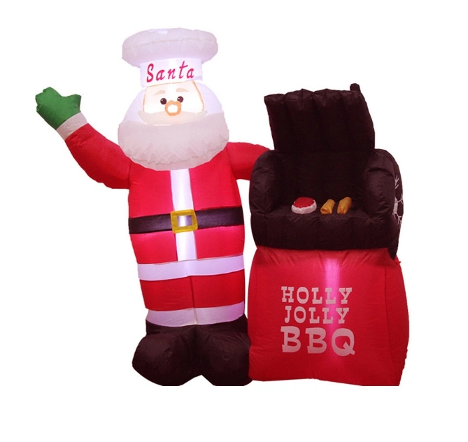 Almofada insuflável adorável Chef de Natal Santa Claus com forno para decoração de festa festival, decorações de Publicidade