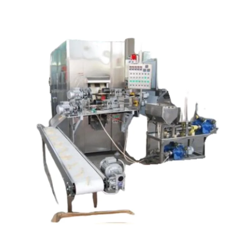 Machine alimentaire entièrement automatique électrique/gaz fonctionnant avec des bâtonnets de gaufrettes/rouleaux de gaufrettes/gâteaux sandwichs à soda aux œufs. Ligne de production de chips de pommes de terre avec certification CE ISO.