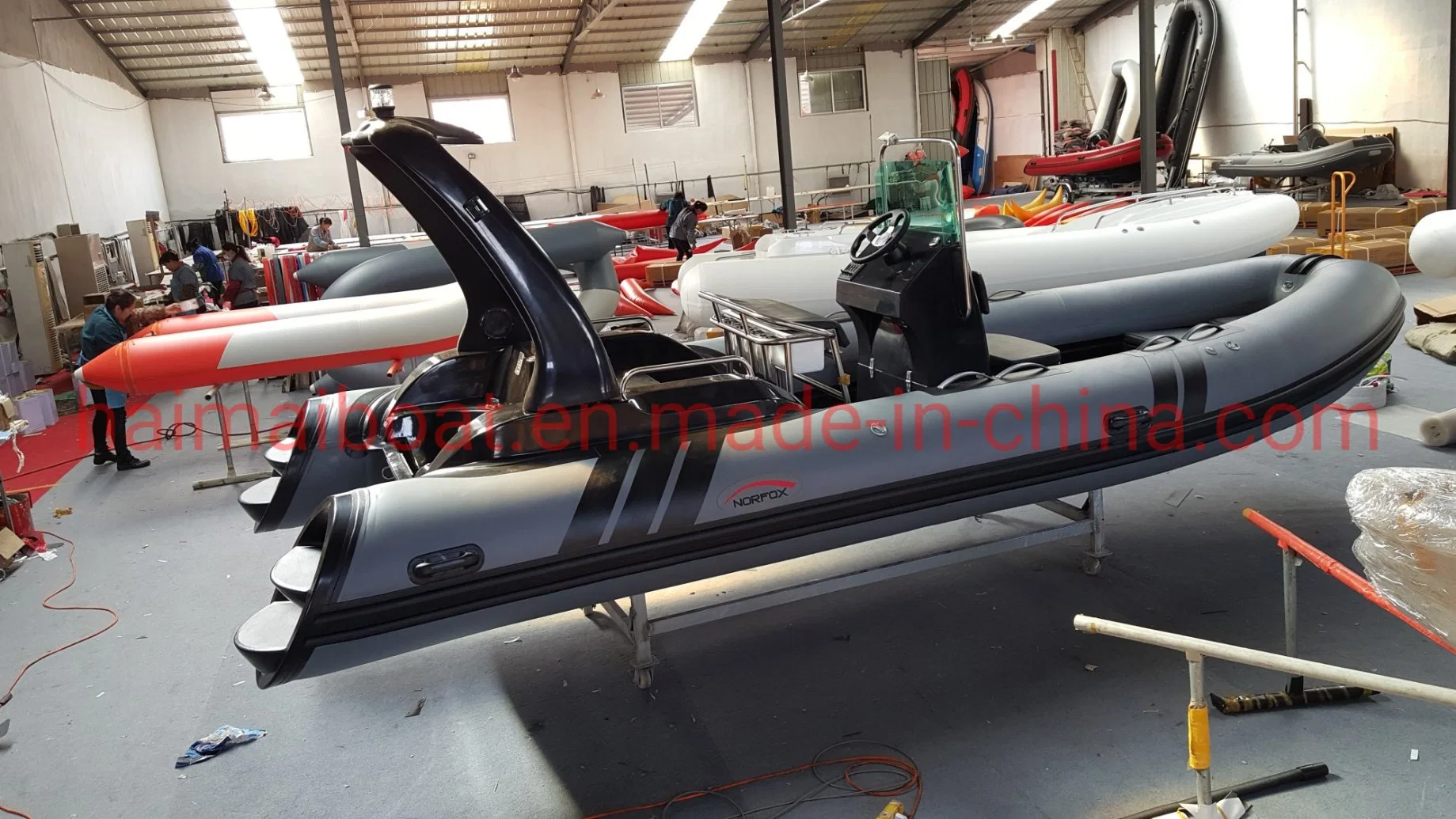 19feet 5.8m PVC Boat Orca Hypalon Boat Rescue Boat Diving Boat Speed Boat Motor Boat Military Assault Boat FRP Boat Rigid Hull Boat Fiberglass Inflatable Boat