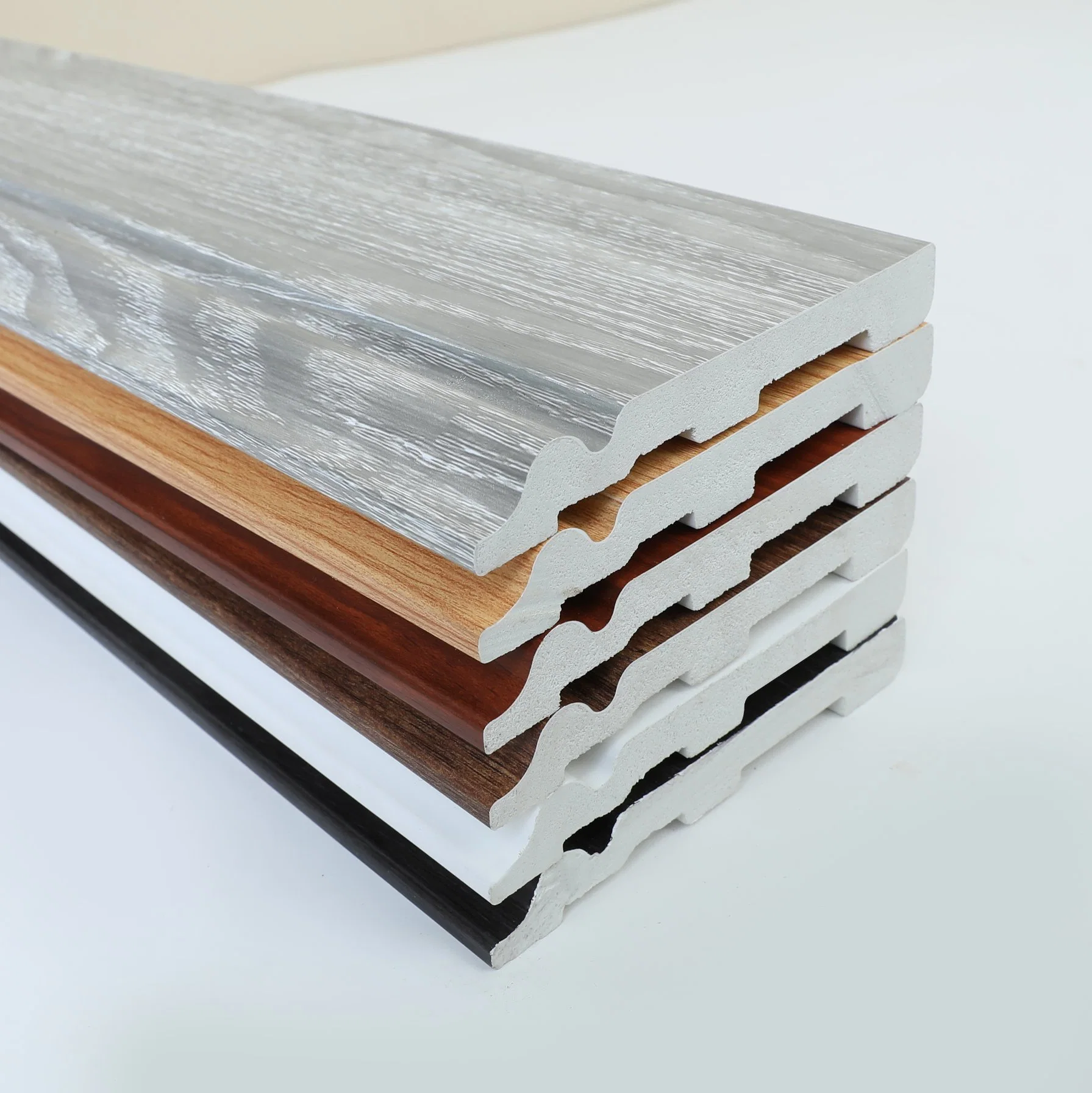 White Primed Wood Waterproof Pine Baseboard Cover MDF Baseboards Wall Moulding Flexible MDF Skirting Board