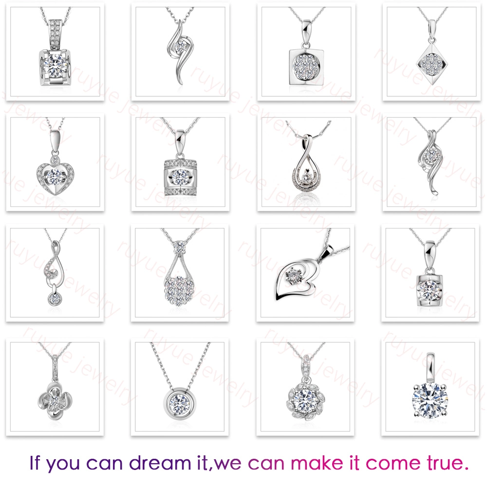 Lab cultivés Diamond Igi/Gia conception OEM / ODM Or rose bague Platinum Necklace Silver bijoux Set accessoire de mode