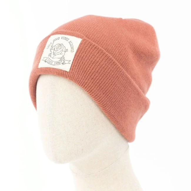 Western Style New Fashion Woven Label Decoration Stretch Cozy Knitting Hat