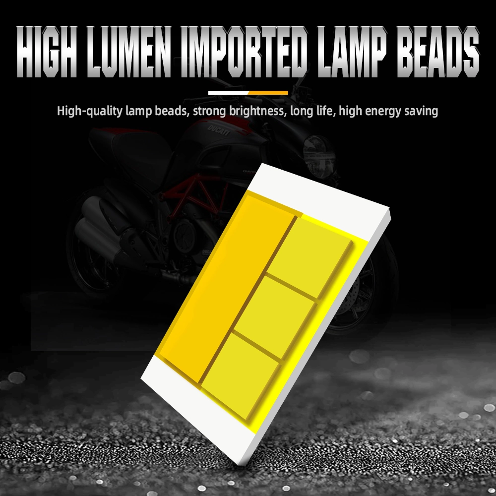 Haizg Hight Power Yellow/ White LED Motorcycle Turning Light Near/Far Beam Motorbike Headlight LED Light System